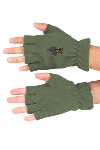 Fanze Mănuși de iarnă din lână polară cu imprimeu Biker rnz3482