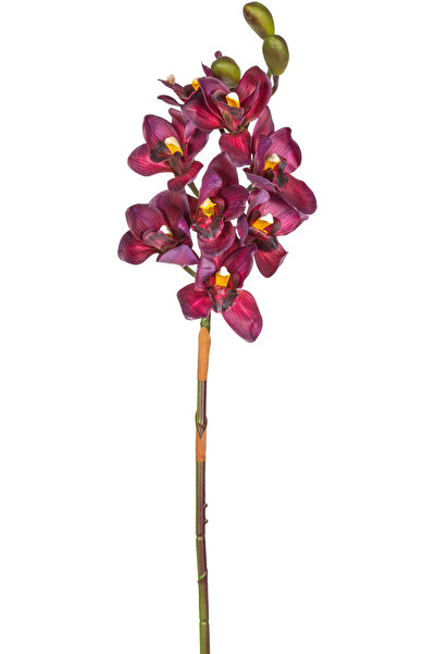 Herdekora Yapay Orkide Gerçek Dokulu Bordo 75 Cm.