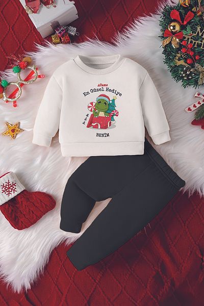 ADABEBEK The Most Beautiful New Year Gift Printed 2-Piece Baby Set 23228