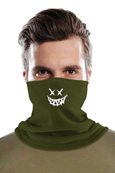 Fanze Guler de iarnă din fleece cu imprimeu Smile rnz3705