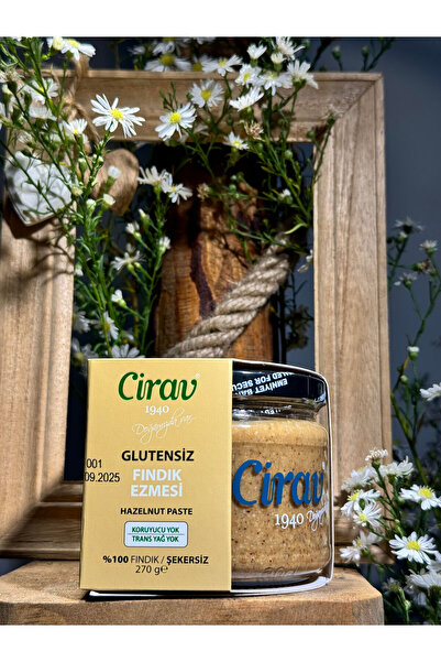 Cirav Glutensiz Fındık Ezmesi Şekersiz (%100 Fındık) - 270 gr
