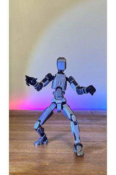 Shaddshop Articulated Movable Figure Changing Robot Figure (Gray) (Gun Set Included)