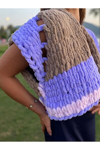 Honies Lila El Örgüsü Yelek