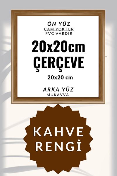 CreaWitch 20X20 cm Square Photo Frame - Black White Coffee Gold Pvc Wall Hanging