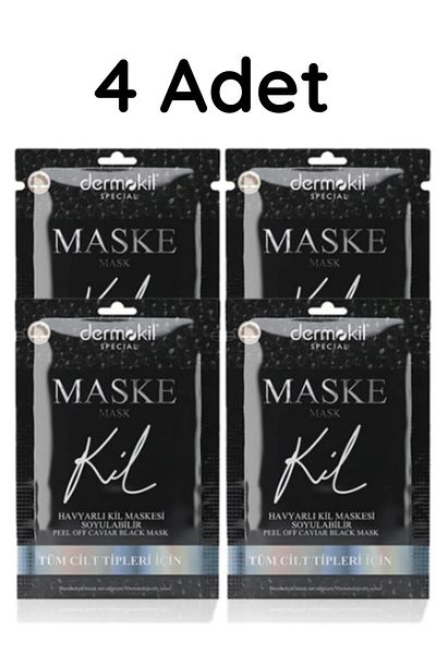 Efsoon Organics Peelable Black Clay Face Mask with Caviar 15 ml (for All Skin Types)