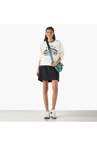 Lee Cooper Printed Sweatshirt with Crew Neck and Long Sleeves
