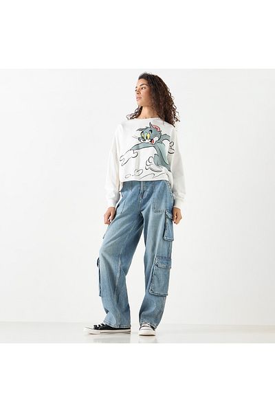 SP Characters Tom Printed Sweatshirt with Crew Neck and Long Sleeves