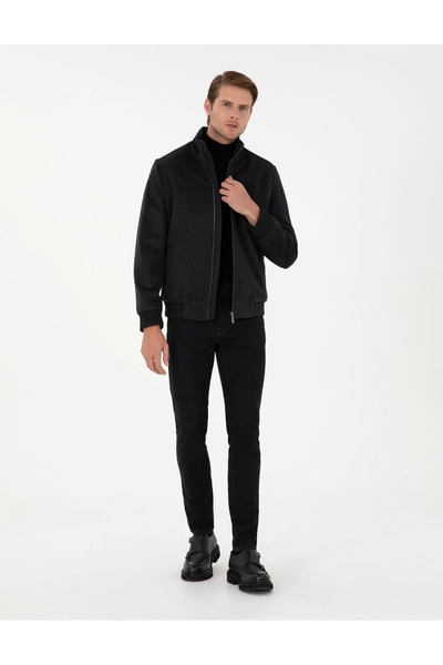 Pierre Cardin Erkek Mont  %52 Yün Kapüşonsuz ve Düz Desen 2039525