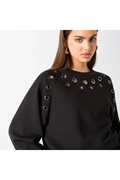 2Xtremz Eyelet Detail Sweatshirt With Long Sleeves