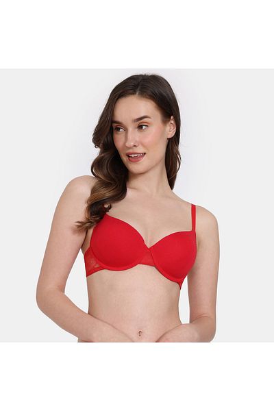 Zivame Wired Padded T-shirt Bra with Adjustable Straps