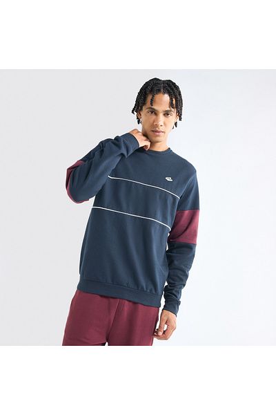 FAV Solid Sweatshirt with Crew Neck and Long Sleeves
