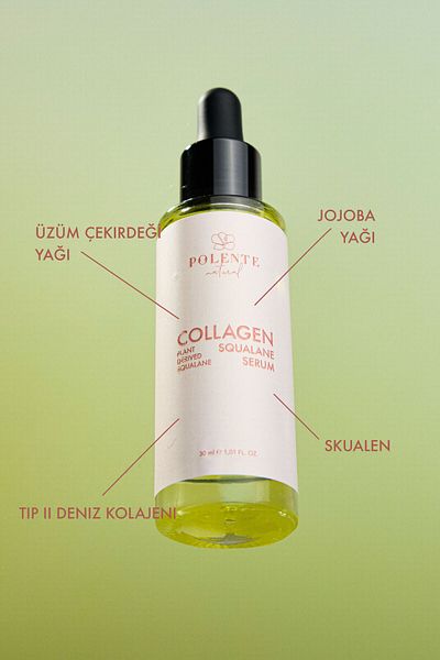 Polente Natural Collagen and Squalane Serum - Anti-Wrinkle