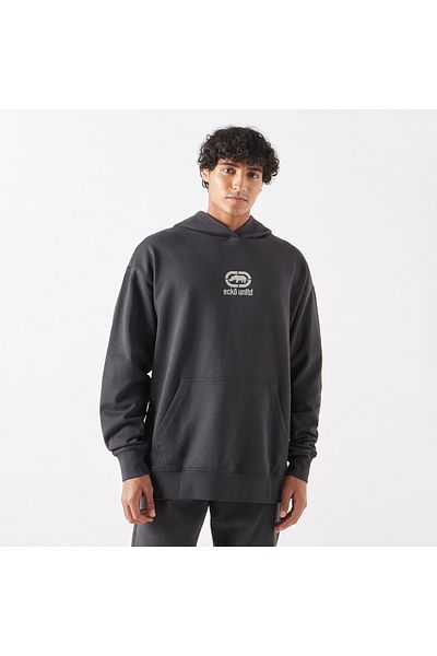 ECKO Logo Print Hoodie With Kangaroo Pocket