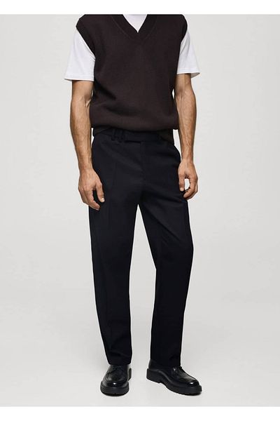 MANGO Man Regular Cut Wool Pants