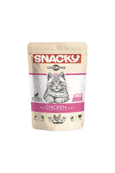 Snacky Tavuk Etli Yaş Yavru Kedi Maması (85 g)