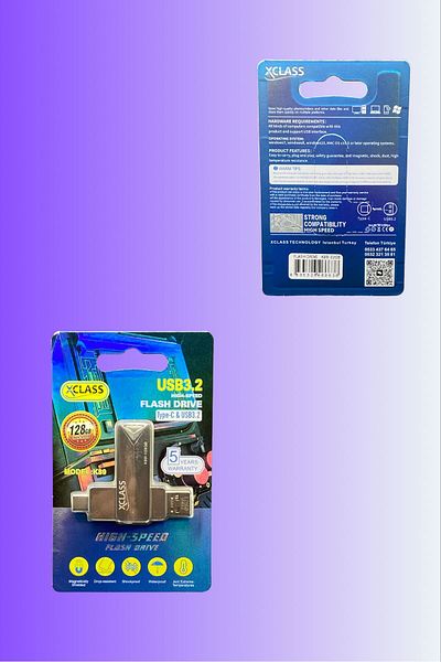 XCLASS 128Gb/64Gb Type C USB Flash Memory - Dual Input 3.0 2in1