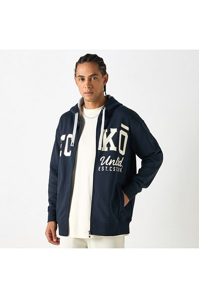 ECKO Logo Print Zip Through Hoodie With Pockets