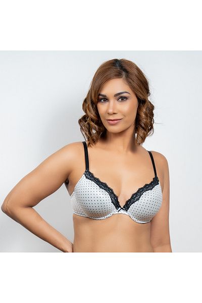 Aadaraya Lace Detail A-frame Bra with Hook and Eye Closure