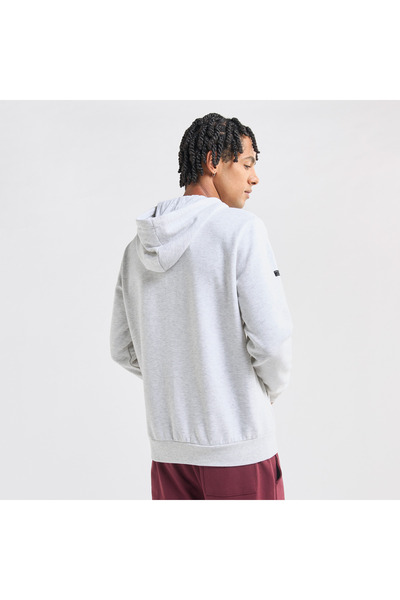 FAV Embossed Hooded Sweatshirt with Long Sleeves and Kangaroo Pockets