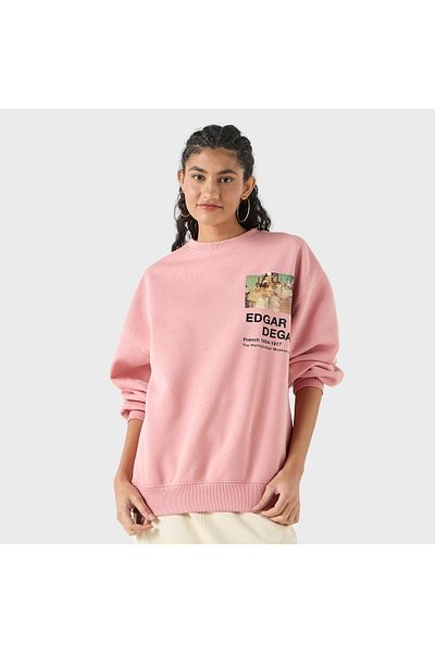 SP Characters Edgar Degas Print Sweatshirt with Long Sleeves and Crew Neck