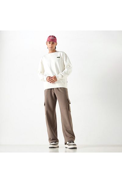 Lee Cooper Solid Sweatshirt with Crew Neck and Long Sleeves