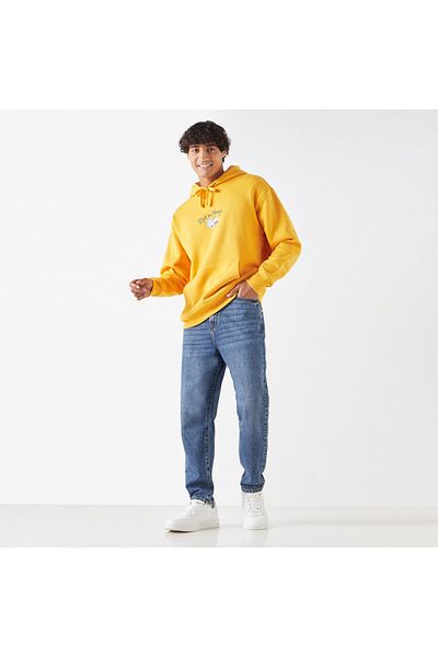 SP Characters Rick And Morty Print Hoodie With Kangaroo Pocket