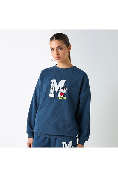 SP Characters Print Crew Neck Sweatshirt with Long Sleeves