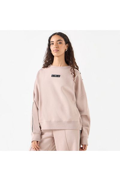 Kappa Logo Applique Sweatshirt with Long Sleeves and Crew Neck