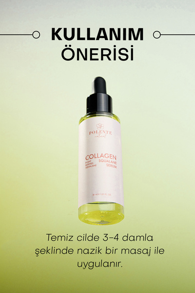Polente Natural Collagen & Squalane Serum - Kırışıklık Karşıtı Kolajen Serum