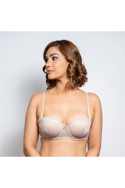 Aadaraya Lace Detail Balconette Bra with Hook and Eye Closure