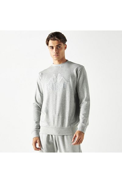 Kappa Logo Detail Sweatshirt with Crew Neck and Long Sleeves