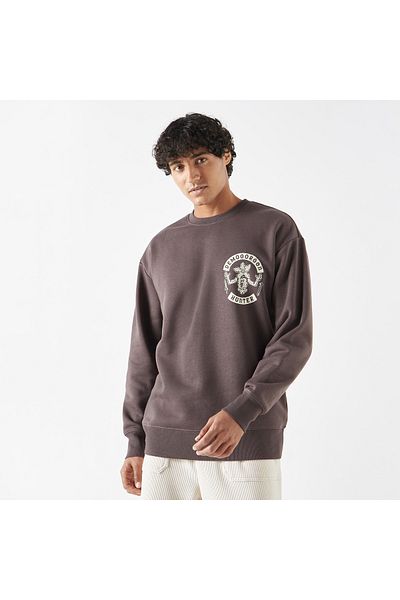 SP Characters Stranger Things Print Sweatshirt with Long Sleeves and Crew Neck