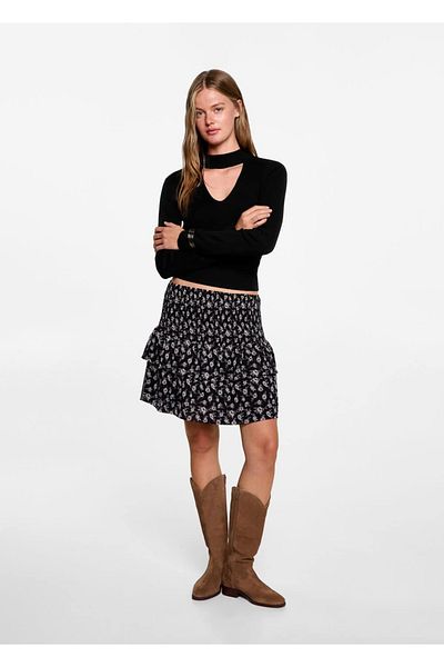 Mango Teen Tricou scurt cu detaliu decupat pe spate