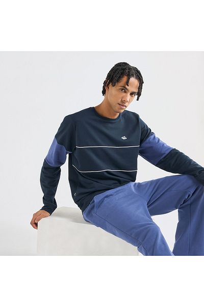 FAV Solid Sweatshirt with Crew Neck and Long Sleeves