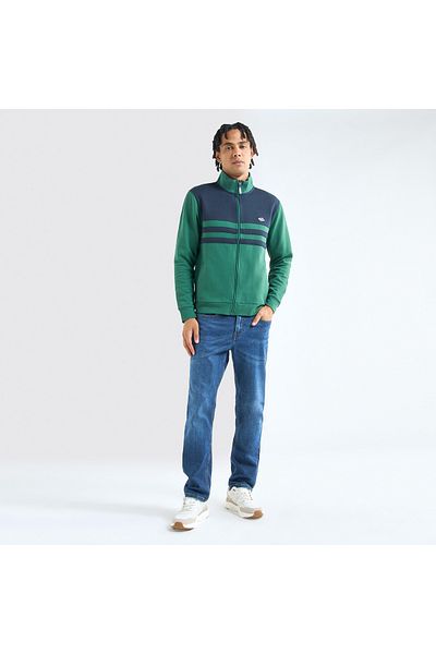 FAV Panelled Sweatshirt with Long Sleeves and High Neck