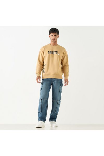 SP Characters Naruto Print Sweatshirt With Long Sleeves