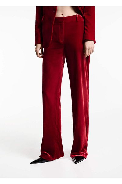 MANGO Woman Velvet fabric pants