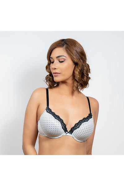 Aadaraya Lace Detail A-frame Bra with Hook and Eye Closure