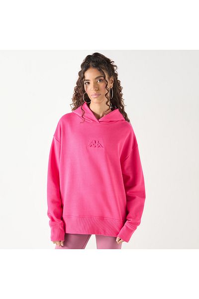 Kappa Logo Embossed Hoodie with Long Sleeves