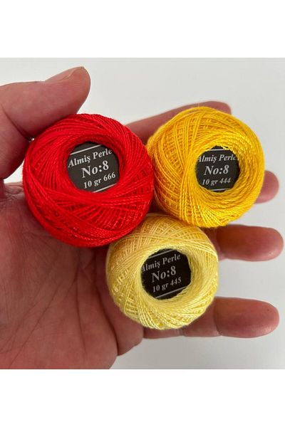 ALMİŞ Alış Perle Etamin-Cross Stitch 50 Thread Set (10 Gr-No:8)