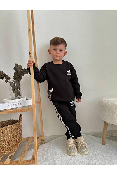 Erkek Çocuk Mickey Mause Sırt Detaylı Eşofman Takımı