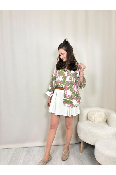 Butik Pleated Gabardine Skirt