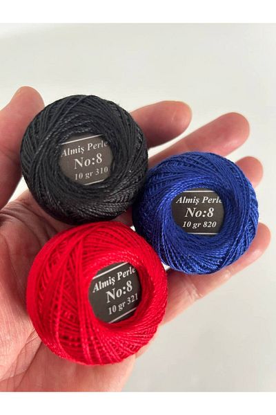 ALMİŞ Alış Perle Etamin-Cross Stitch 90's Thread Set (10 Gr-No:8)