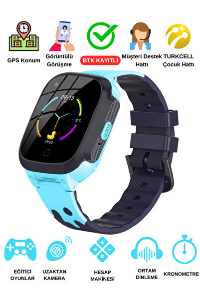 JETZU 4g Akıllı Çocuk Saati - Gps Takip, Sım Kart, Sesli Ve Görüntülü Arama