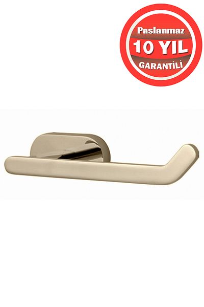 ÇELİK BANYO Gold Gold Stainless Brass Peak Toilet Paper Holder