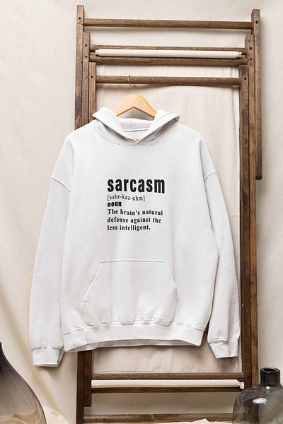 qoeuyl boutique Unisex Sarcasm Printed 100% Cotton Sweatshirt - Hoodie