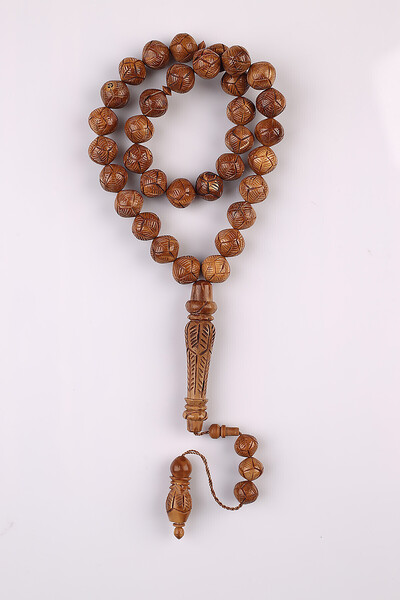 Black Sea Port All 10 mm Natural Prayer Beads Are Fully Engraved with Nakkaş Designs.