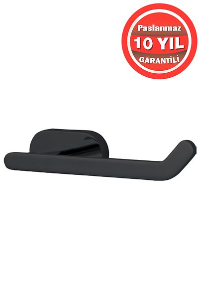 ÇELİK BANYO Stainless Brass Matte Black Peak Toilet Paper Holder