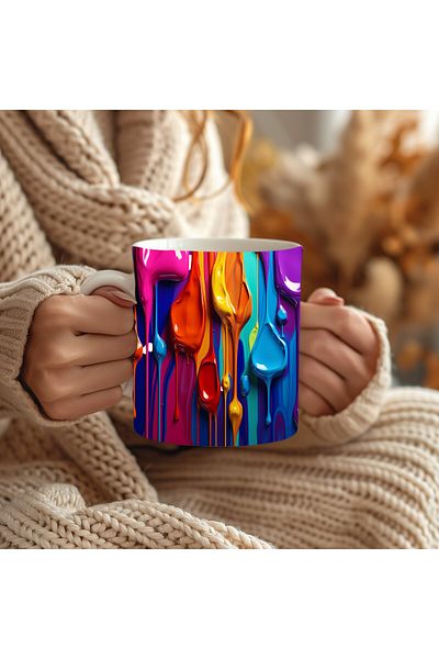 Evion Paint-Shaped 3D Design Ceramic Mug - Gift Mug