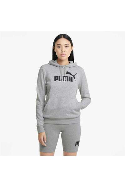 Puma Ess Logo Hoodie 586791-04 Gri Sweatshirt